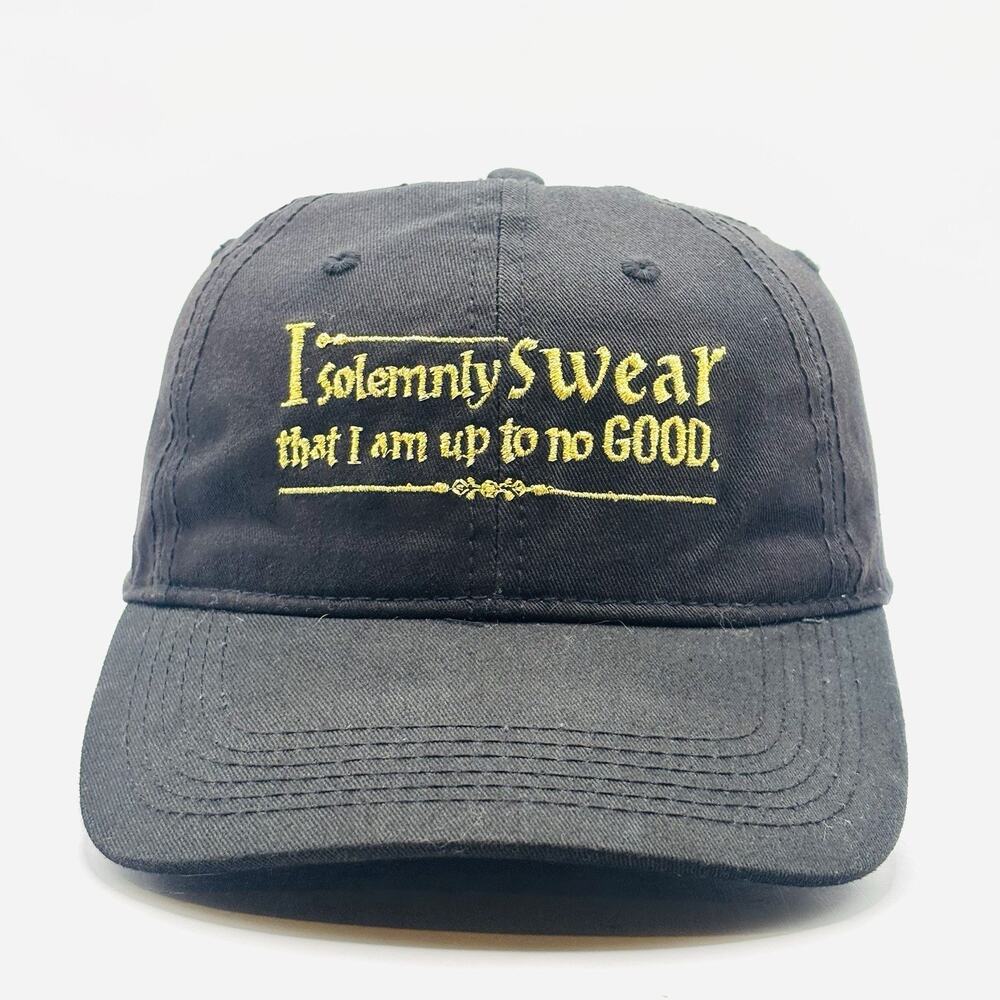 I Solemnly Swear That I am Up to No Good Black Cap Hat OSFM 14+ Harry Potter